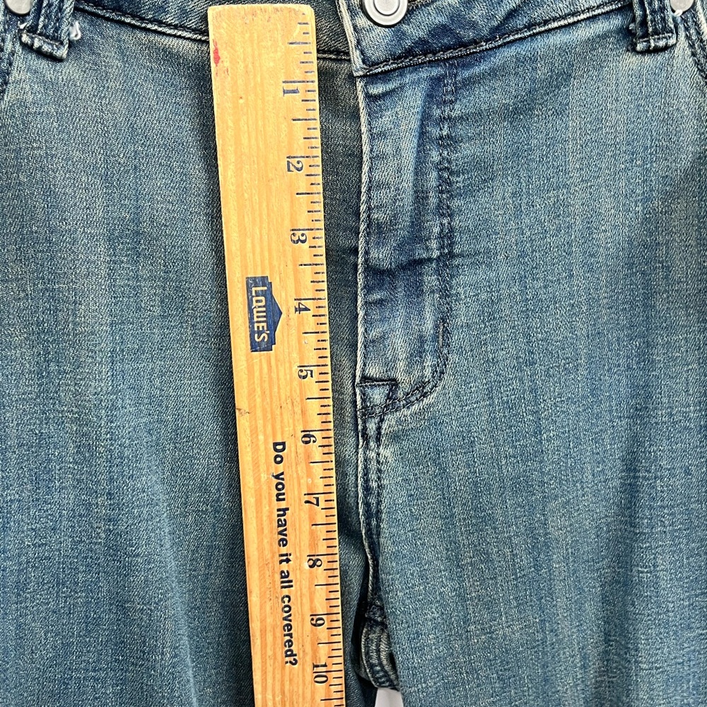 Womens G by Giuliana Distressed Dark Wash Striaght Leg Denim Jeans Size 16 - Picture 5 of 11